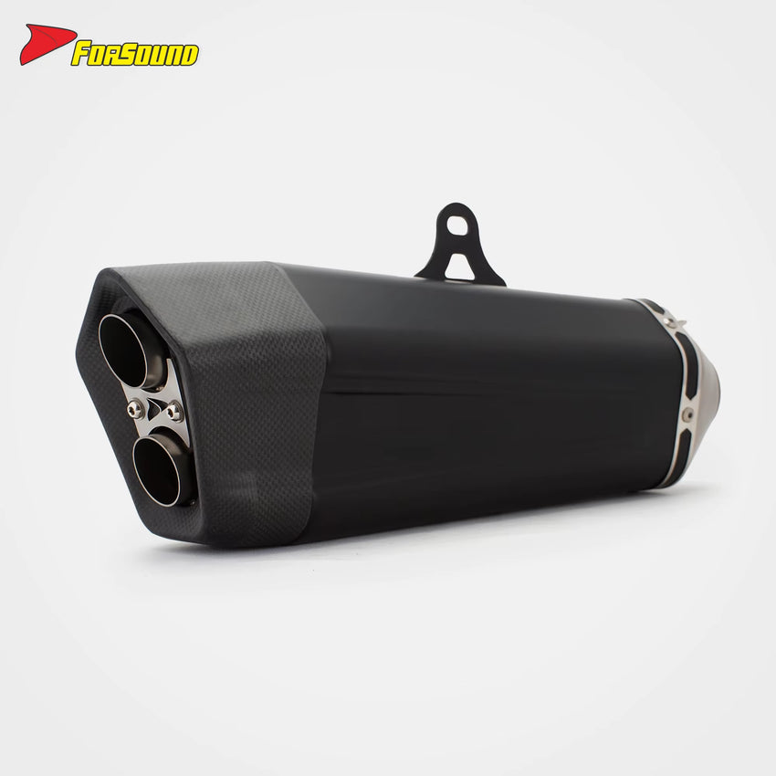 New Condition Universal Black Spray Paint Stainless Steel 51Mm Caliber Motorcycle Exhaust Muffler Fit MT03 450SR MT09 Z400 CB400