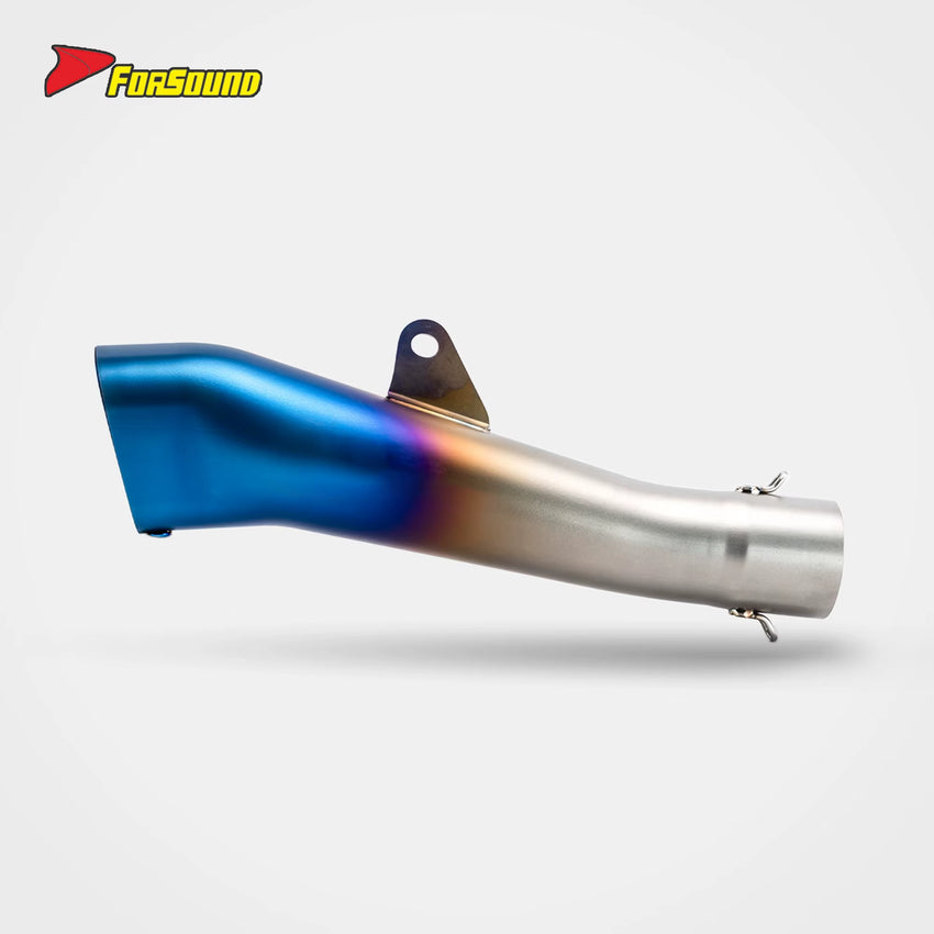 Universal 51Mm Diameter Matte Stainless Steel Finish Slip-On Exhaust Torch-Style Power Output Boost Fits Street Bikes