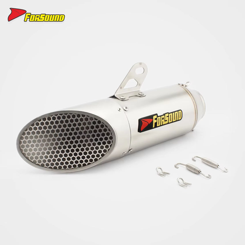 Stainless Steel 51Mm Honeycomb End Can Exhaust Pipe Universal Motorcycle Pipe
