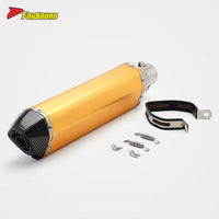 Forsound RS Original Modified Universal Stainless Steel New Motorcycle Exhaust Pipe Replacement Gold Extended Hexagonal Standard