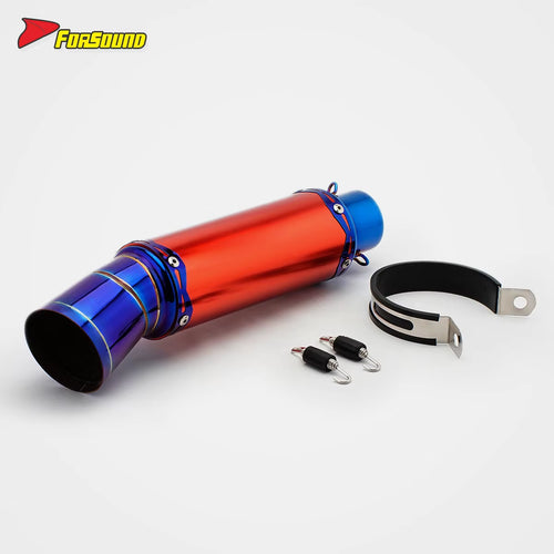 RS Original Stainless Steel Modified Motorcycle Exhaust Pipe Tail Section of the Exhaust Pipe End Can 51Mm Caliber