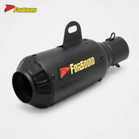RS Original Universal Modified Motorcycle Exhaust Pipe Grenade Black Body Tail for 800NK 790Duke 450SR Condition New Plastic
