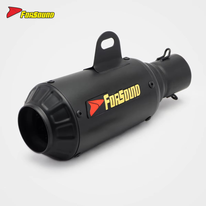 RS Original Universal Modified Motorcycle Exhaust Pipe Grenade Black Body Tail for 800NK 790Duke 450SR Condition New Plastic