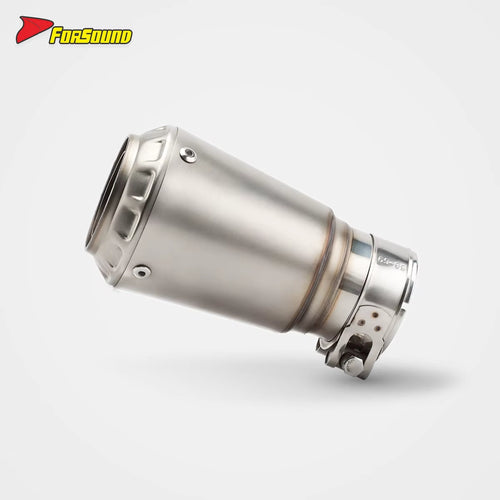 For ZX 500RR Sportsbike 57Mm Silvery White Stainless Steel Motorcycle Mid-Tail Integrated Exhaust Pipe Customizable OEM ODM