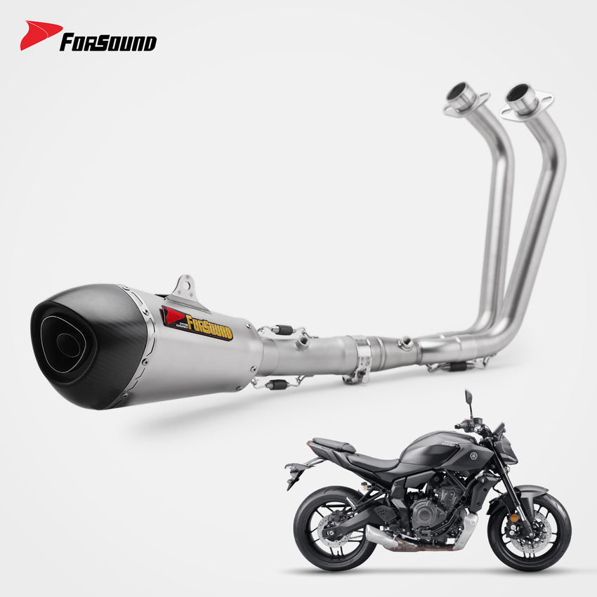 FORSOUND ท่อไอเสีย Yamaha MT07 ออกใต้ท้อง Alpha Full System สแตนเลส รุ่นปี 2014-2026 รองรับ O2 Sensor