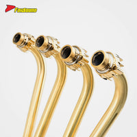 Exquisite Vintage Brass Golden Brass Machine-Bent Six-Stage Motorcycle Full System Exhaust Pipe for HONDA CBX400F Street Bike