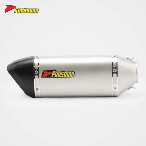 Stainless Steel 60Mm Puppy Frosted Carbon Mouth End Can Exhaust Pipe Universal Motorcycle Pipe