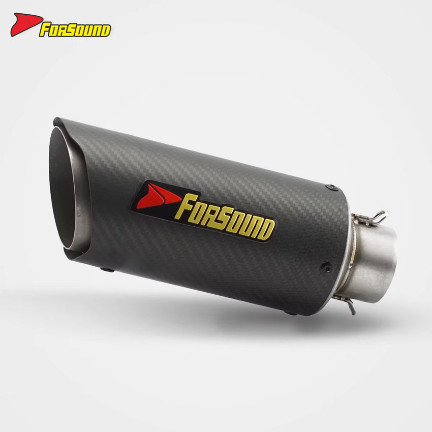 Stainless Steel 51Mm Car Nozzle Young Lion End Can Exhaust Pipe Universal Motorcycle Pipe