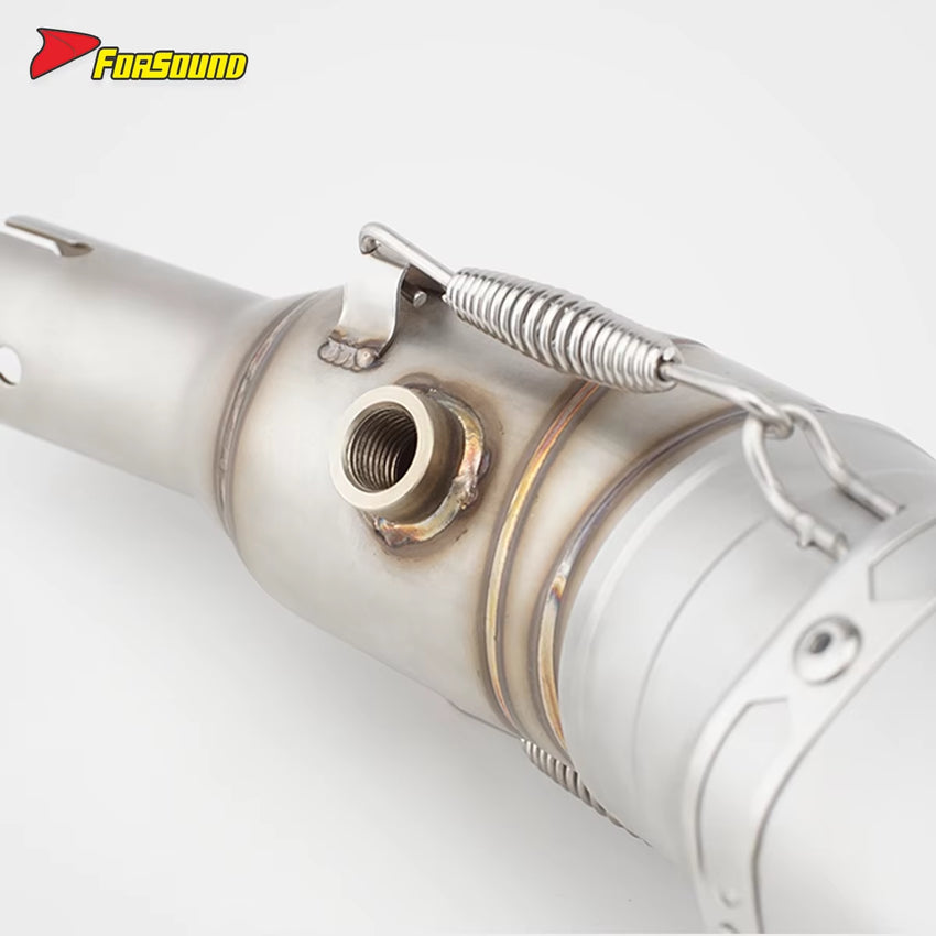 For Honda Forza 350 Exhaust Matte Extended Slanted Hexagonal Mid-Rear Section Exhaust Carbon Fiber Tip Urban Commute OEM ODM