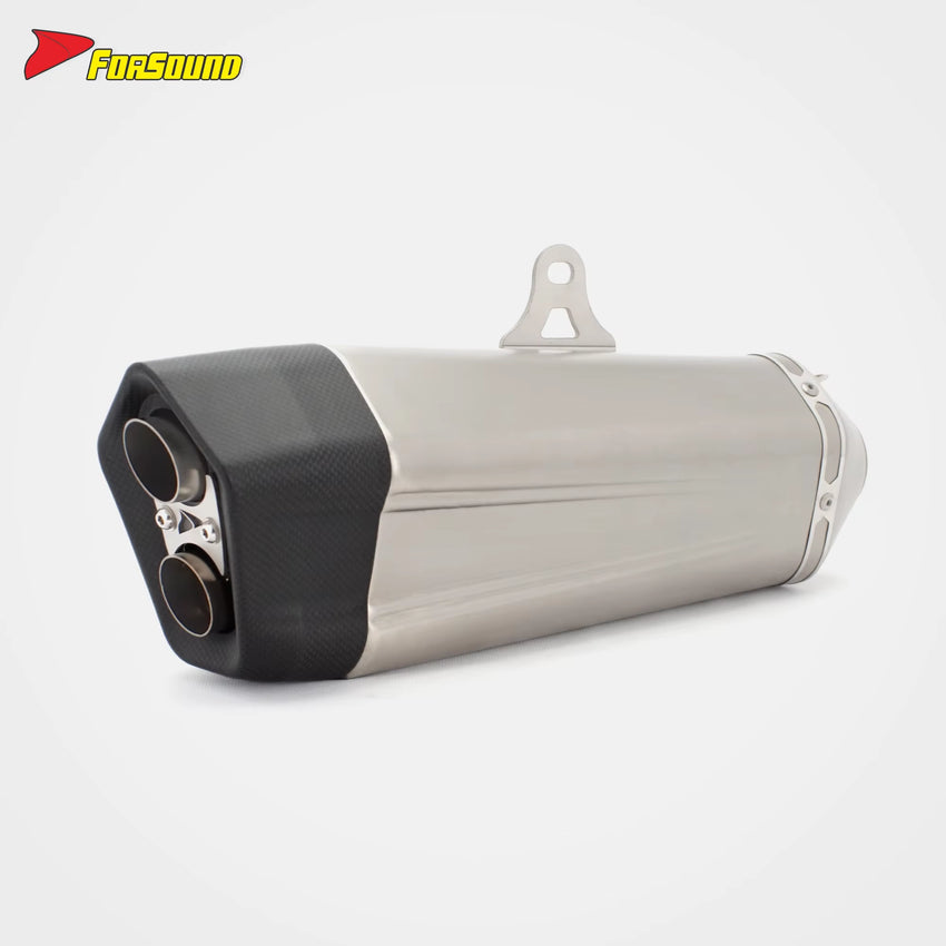 New Condition Universal Black Spray Paint Stainless Steel 51Mm Caliber Motorcycle Exhaust Muffler Fit MT03 450SR MT09 Z400 CB400