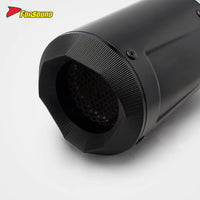 FORSOUND Universal 51Mm Diameter Slip-On Stainless Steel Slanted Tip Ar-Style Exhaust Black Body & Tip Improved Power Response