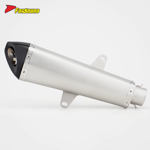 For ADV 350 Extended Slanted Hexagonal Mid-Rear Section Stainless Steel Exhaust Deep Sport Note 2024-2025 Model FORSOUND