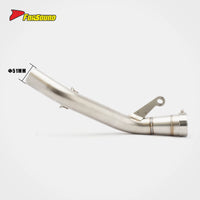 New for 675Sr Matte Stainless Steel Finish Front-Mid Section Exhaust Triple-Cylinder O2 Sensor Compatible Track Racing OEM
