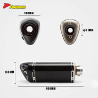 New Universal FORSOUND 51Mm Diameter K11 AK Style Carbon Fiber Floral Pattern Exhaust Matte Finish Removable Baffle Improved
