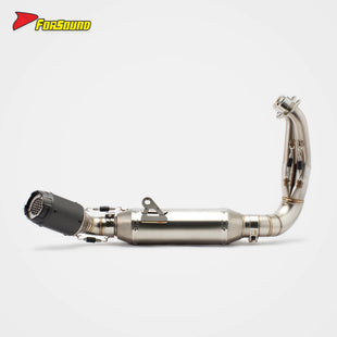 YAMAHA Mt09 Stainless Steel Exhaust Bottom Exit Intact.Gp Style Shorty Full Fit 2014-2025 Tracer 9 GT/MT09 SP Street Riding OEM
