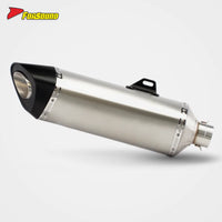 Stainless Steel Carbon Fiber 60Mm R11-7 Long End Can Exhaust Pipe Universal Motorcycle Pipe