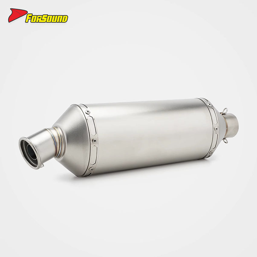 RS Original Universal Stainless Steel Motorcycle Exhaust Muffler 51MM Exhaust Pipe for Honda R3 R15 MT07 PCX XMAX FZ6 Ninja400