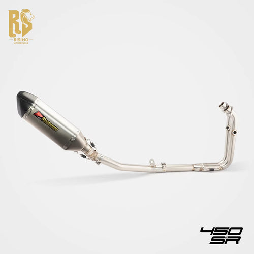 New Stainless Steel Carbon Fiber Puppy Matte Exhaust Pipe for Cfmoto 450SR/NK Motorcycles