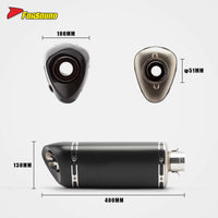 Universal 51Mm Diameter K11-Style Slip-On Exhaust Carbon Fiber Tail Tip Improved Power Response Street Commute/Sport Riding OEM