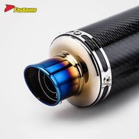 Stainless Steel Carbon Fiber 51Mm Universal Blued over Pipe Exhaust Pipe for Motorcycle