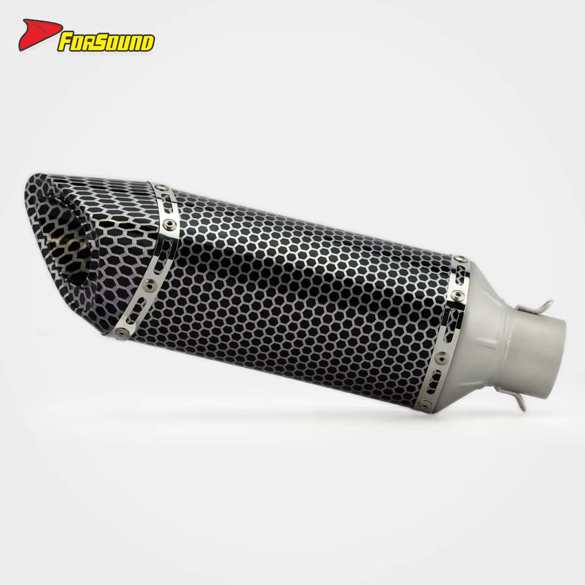 RS Original High Temperature Resistant New D Stainless Steel Slip-On Silencer Motorcycle Exhaust Tail Tube Retrofit Upgrade
