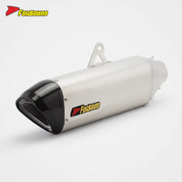 Stainless Steel Carbon Fiber 60Mm Puppy End Can Exhaust Pipe Universal Motorcycle Pipe