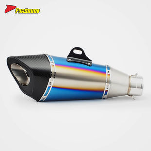 Carbon Fiber Stainless Steel R11 Universal End Can Exhaust Pipe Motorcycle