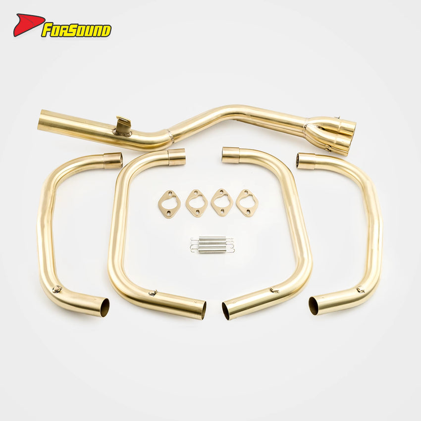 Brass Front and Middle Section Exhaust Pipe for Zephyr 400 ODM&OEM