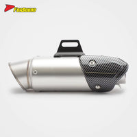Universal 51Mm Diameter Slip-On Matte Finish Slanted Cap Cannon-Style Exhaust Stainless Steel Inner Tube Fits Street Bikes