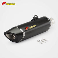 Forsound/Sound Black Carbon Fiber 60Mm R11-7 Long End Can Exhaust Pipe Universal Motorcycle New Condition