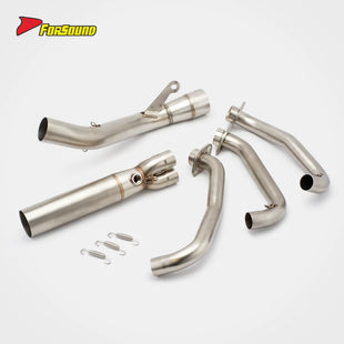FORSOUND 675 R1-Style Heat Shield Aftermarket Stainless Steel Carbon Fiber Full Exhaust AK Model Direct Bolt-On Installation