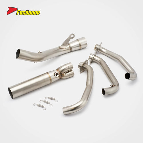 FORSOUND 675 R1-Style Heat Shield Aftermarket Stainless Steel Carbon Fiber Full Exhaust AK Model Direct Bolt-On Installation