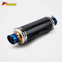 Stainless Steel Carbon Fiber 51Mm Universal Blued over Pipe Exhaust Pipe for Motorcycle