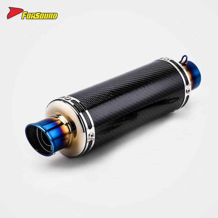 Stainless Steel Carbon Fiber 51Mm Universal Blued over Pipe Exhaust Pipe for Motorcycle