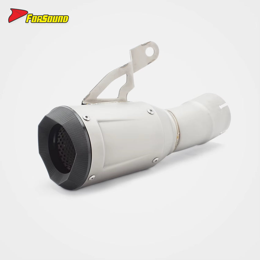 S1000RR Right AR Curved Exhaust Pipe 2009-2024 New Stainless Steel Precision Welding Racing Sound Includes Tip/Muffler FORSOUND