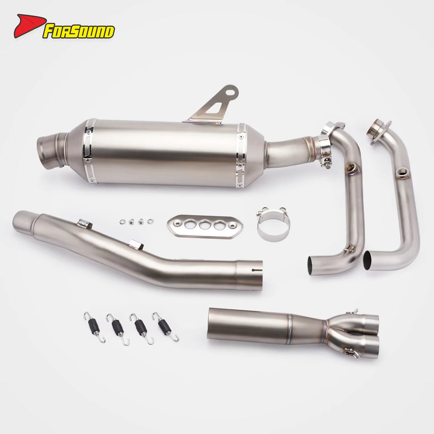 For 450Mt Stainless Steel Exhaust Straight-Through Full-System Side-Exit Torque Boost Rally/Raid Style Slip-On Aggressive