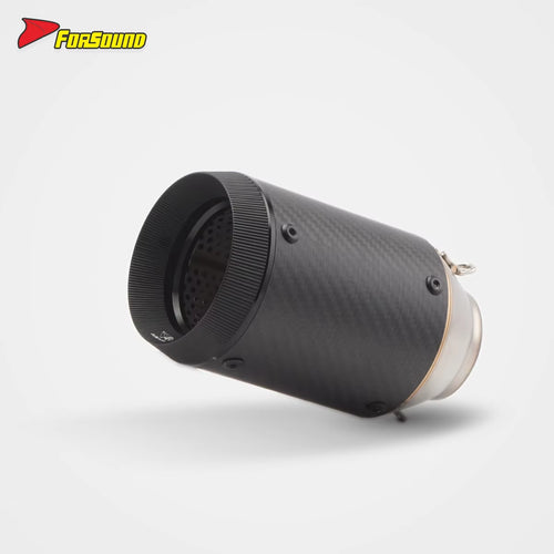 New Forsound/Sound RS Original 51Mm End Stainless Steel Exhaust Pipe Black Barrel Mouth Universal Fit Replacement