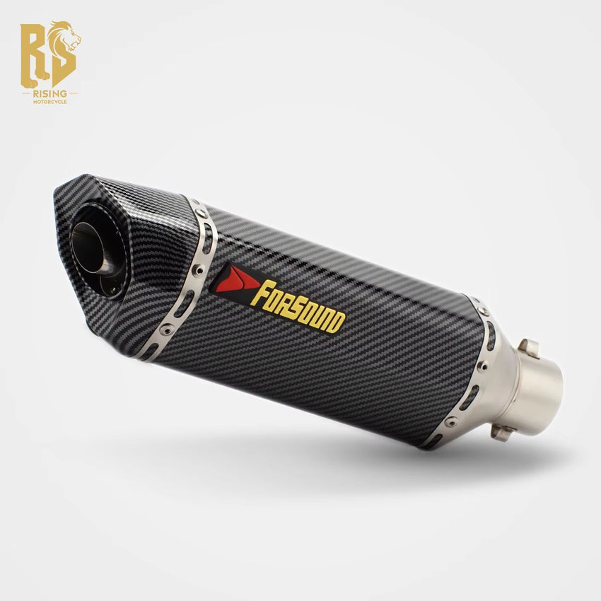 RS Locomotive Modified 51Mm Universal Carbon Fiber Exhaust Pipe Carbon Fiber Helmet Tail Section Hurricane for 302R 402R R3R6