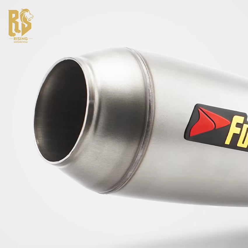 RS Locomotive Modified Exhaust Pipe Muffler Retro Torpedo Tail Section for MT-07 NINJA400 R3 Z900 Stainless Steel New Condition