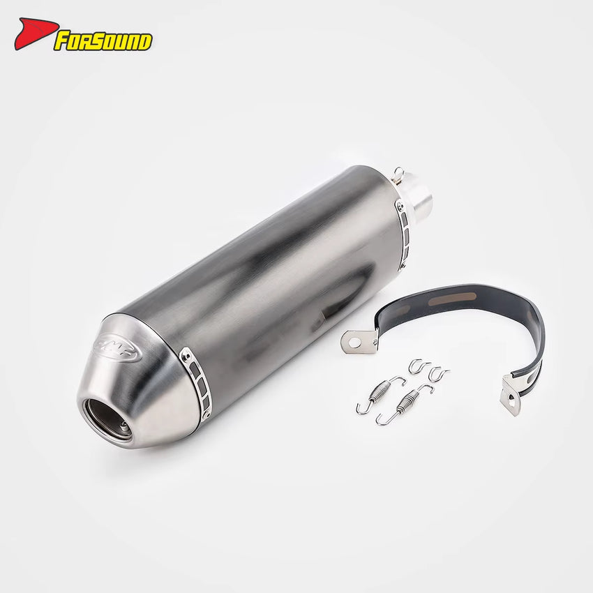 New Forsound Off-Road Motorcycle Exhaust Pipe SS FMF Ellipse Tail Section Exhaust Fit KAWASAKI-KLX230 -ZXC SWM-SM500 ODM&OEM