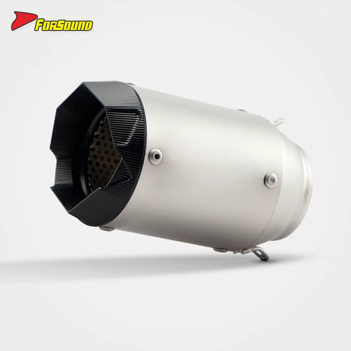 Stainless Steel 60Mm AR Embossed Exhaust End Can for Universal Motorcycle 60Mm Pipe