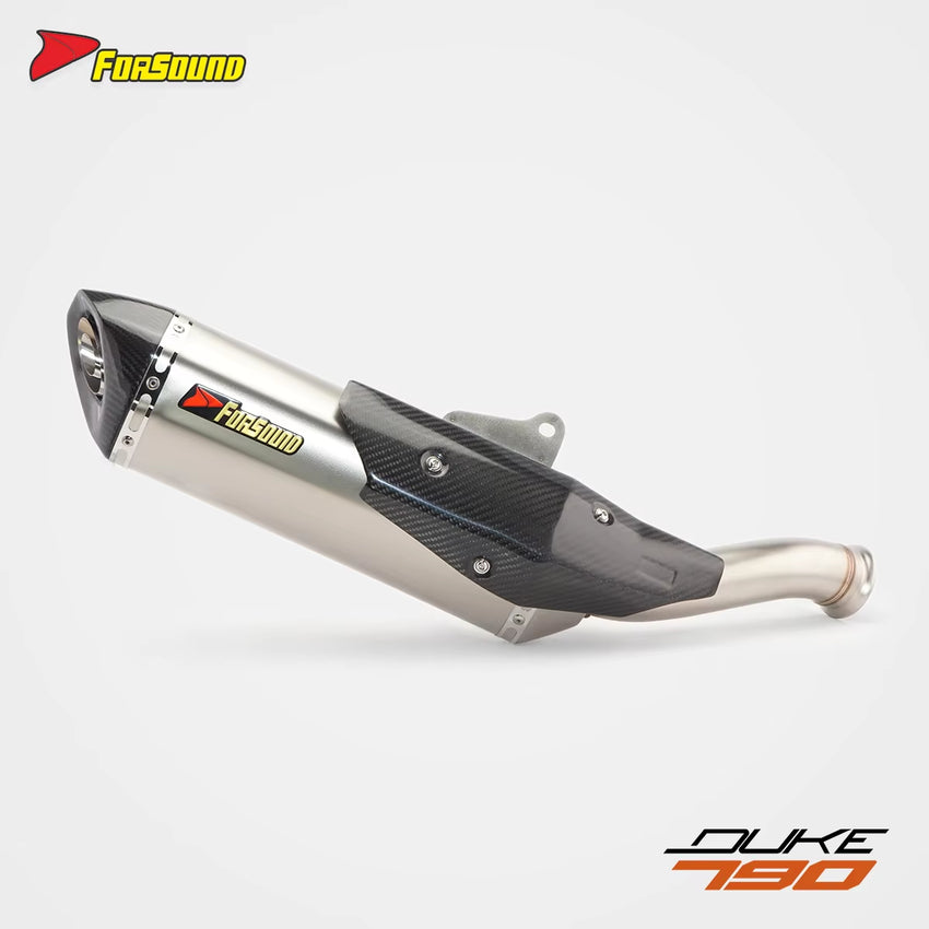 New Stainless Steel Hexagonal Carbon Spray Exhaust Pipe for KTM 790 Duke 890 Motorcycles