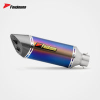 Forsound Factory Wholesale Price Motorcycle Exhaust Ninja 400 All Stainless Steel Carbon Fiber Double-hole Rectangular Muffler