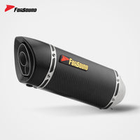 Forsound Factory Wholesale Price Motorcycle Exhaust Ninja 400 All Black Stainless Steel Carbon Fiber Rectangular Muffler