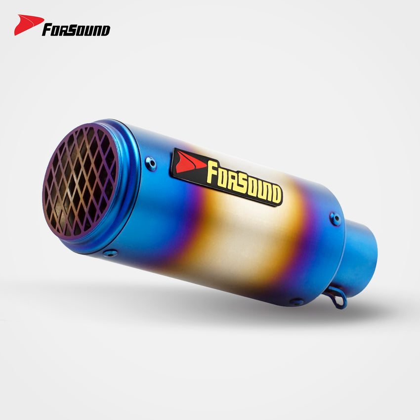 Forsound Factory Wholesale Price Kawasakis Ninja 400 Track Racing Exhaust System Rectangular Burnt Blue Muffler