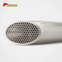 For 500SR VOOM 2024-2025 Stainless Steel Slant-Cut Honeycomb Angled Tip Performance Exhaust System