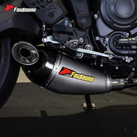 ท่อคอท่อไอเสีย Yamaha MT07 ขนาด 51 มม. / ท่อไอเสีย Yamaha MT09 ทั้งระบบ ปี 2013-2025 คาร์บอน SS รถจักรยานยนต์ ODM&OEM กำหนดเอง TI