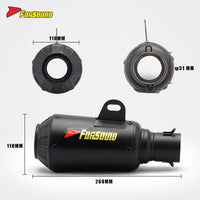 RS Original Universal Modified Motorcycle Exhaust Pipe Grenade Black Body Tail for 800NK 790Duke 450SR Condition New Plastic