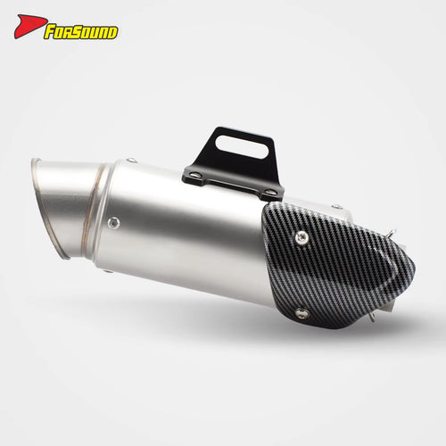 Universal 51Mm Diameter Slip-On Matte Finish Slanted Cap Cannon-Style Exhaust Stainless Steel Inner Tube Fits Street Bikes