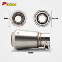 For ZX 500RR Sportsbike 57Mm Silvery White Stainless Steel Motorcycle Mid-Tail Integrated Exhaust Pipe Customizable OEM ODM